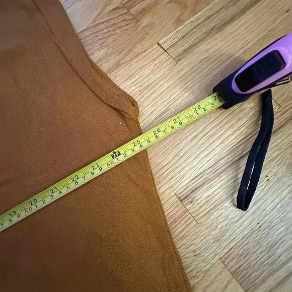 MOD REF Tan Womens Over-Sized Tee W rolled cuff sleves l Size L l preppy - Picture 2 of 6